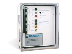 Hayward EBU100-120-4, Battery Back-Up System for use with EPM2 through 13 Series, 120vac On/Off/Jog actuators.  NEMA 4x Enclosure with hinged clear access door (lockable). 14.00''H x 12.00''W x6.00'''D Fiberglass Enclosure