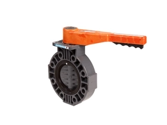 Hayward BY44100VG, 10" Butterfly Valve w/PP Body; PP Disc; FPM liner & seals; gear operator