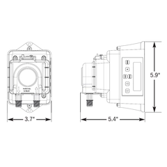 S3NE20PHF72S7 Stenner Econ FP Series Metering Pump Dimensions