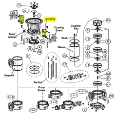 Goulds Pump Part 7K3341 COUPLING SV10-22 210TC
