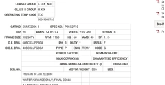 SUM72006-4 Baldor AC Motors Nameplate