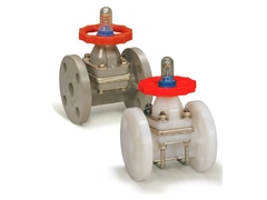 Hayward HCDAB2010FPK, 1" CPVC Diaphragm Valve w/PTFE Diaphragm, Flanged Ends