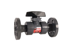 Hayward TB1050FZ, 1/2" PVC True Union Ball Valve w/FPM o-rings; flanged end connections, drilled ball for N/AOCl
