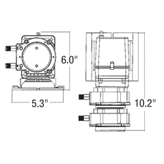 Stenner 170FH2A3SUAA Classic Series Pump Dimensions