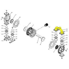 717425 Yamada OUT MANIFOLD G50AL Diaphragm Pump Repair Part