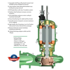 7365-N Deming Non Clog Pumps Demersible Exploded View