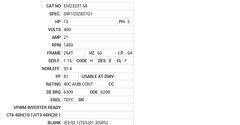 EM2333T-58 Baldor AC Motors Nameplate