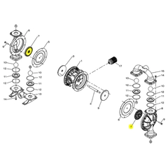 717396 Yamada CENTER DISK G50 A OUTER Diaphragm Pump Repair Part