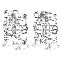 66605J-6A4 Ingersoll Rand ARO 1/2" Non-Metallic AODD Pump