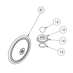 FTI Air FW05C-EEPB Non-Metallic Double Diaphragm Wet End Kit