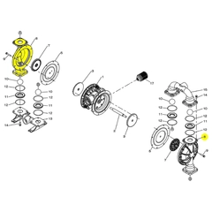 717391 Yamada OUT CHAMBER G50AL Diaphragm Pump Repair Part