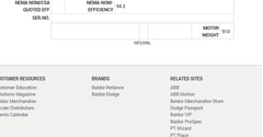 EM4314T-G Baldor AC Motors Nameplate