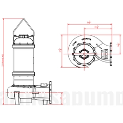 12SWL40046DS 62172315 Barmesa SW Submersible Pump Dimensions