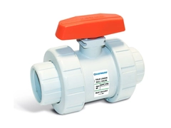 Hayward TB4P200F, 2" GFPP True Union Ball Valve w/FPM o-rings; flanged ends