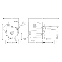 March Pumps 0809-0266-0200, 815-PL-C 230V Dimensions