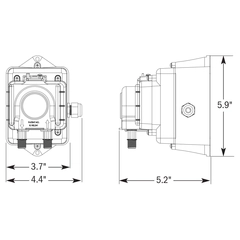 Stenner E20VXBA1S6 Econ FX Series Metering Pump Dimensions