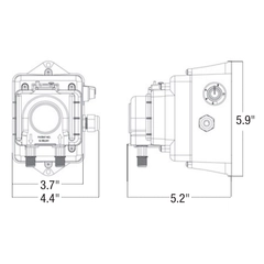 Stenner E10SHGA1S6 Econ Vaccinator Series Metering Pump Dimensions