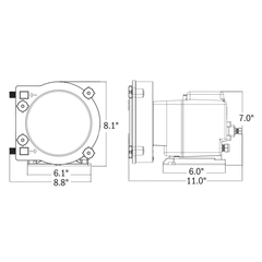 Stenner S545GAA3012 S54 S420 SERIES Pump Dimensions