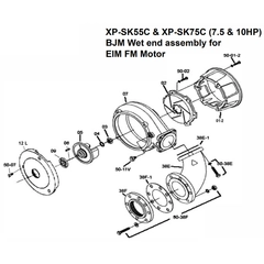 IFS BJM Item 200233 Cable Housing Assembly Parts For XP-SK55C Pumps