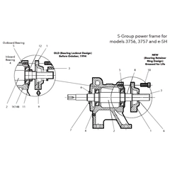 Goulds 1K1116 BRG FRM ASSY SH S frame