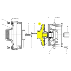 Goulds Pump Part 2K768 IMPELLER 6.12"DIA.