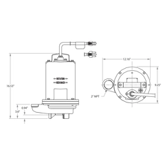 BPSTEP512A 62180204 Barmesa Submersible Pump Dimensions