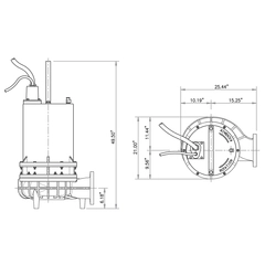 6BSE30034HLDS 62170301 Barmesa Submersible Pump Dimensions
