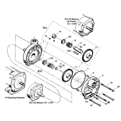 1-1809-0J-104 MTH Pumps Motor Bracket, Turbine Pump Parts