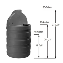 E20FXBA1S6 Stenner Pumps Econ Series Tank System Dimensions