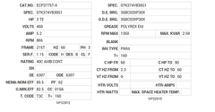ECP3775T-4 Baldor AC Motors Nameplate