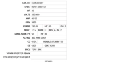 EJMM4106T Baldor AC Motors Nameplate
