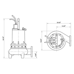 4BSE1504DS 62170130 Barmesa Submersible Pump Dimensions