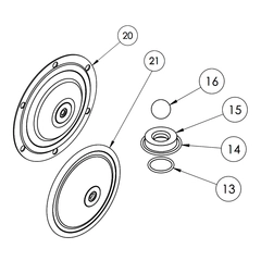 FW05P-3TPC FTI Air Non-Metallic FDA Double Diaphragm Wet End Kit