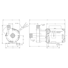 March Pumps 0809-0277-0200, 809-BR-C 230V Dimensions