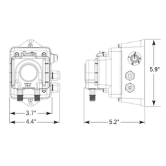 S3GE20MH81S6 Stenner Econ Stennicator Series Metering Pump Dimensions