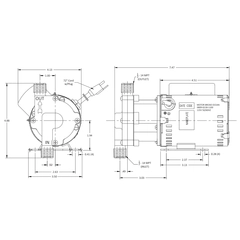 March Pumps 0809-0270-0100, 815-BR 115V Dimensions
