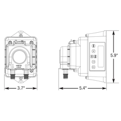 Stenner E20RHH71S7 Econ Integrator Series Metering Pump Dimensions