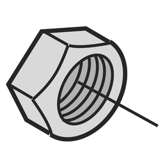 Berkeley Pumps S23107 NUT, HEX, 1/2-13 (Cad plated).