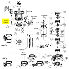 Goulds Pump Part 1K705 MTR ADP ESV10-22 180TC