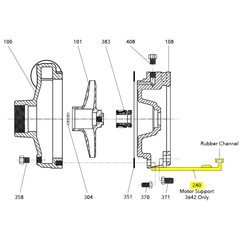 Goulds Pump Part 4K520 MOTOR SUPPORT ASSY (3642)