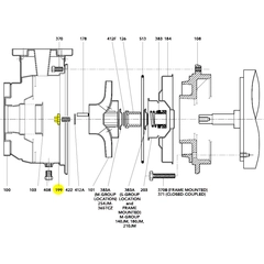 Goulds Pump Part 4L463 IMPELLER WASHER
