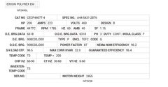 CECP4407T-4 Baldor AC Motors Nameplate