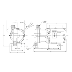 March Pumps 0809-0268-0200, 815-SS 230V Dimensions