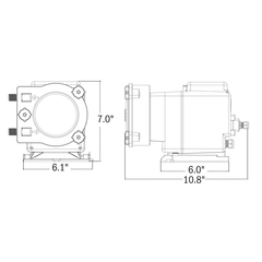 Stenner S445XBA3011 S44 S420 SERIES Pump Dimensions
