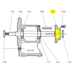 Goulds 1K1124 BEARING COVER XS FRAME 59142