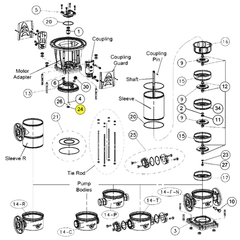 Goulds Pump Part 4K1026 IMPLLR LCK CVR SV10-22