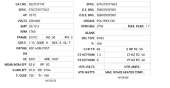 CECP3774T Baldor AC Motors Nameplate