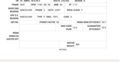 EM4308T Baldor AC Motors Nameplate