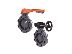 Hayward BYV14060A0ELI00, 6" Butterfly Valve w/PVC Body-Lugged; PP Disc; EPDM liner & seals; lever operator