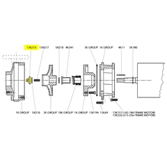 Goulds Pump Part 13K216 IMPELLER NUT